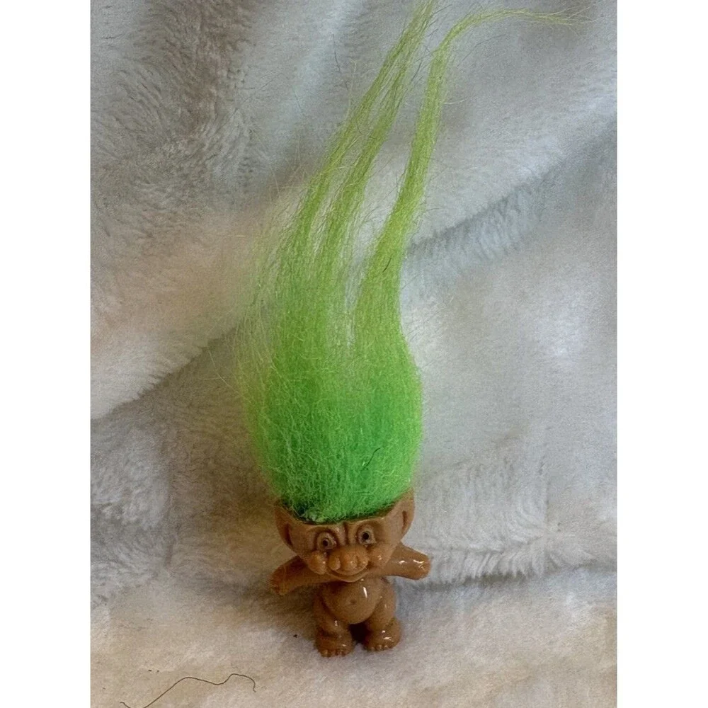 Vintage 1990s Mini 1”-1.5”  Mini Trolls (1 Pencil Top) - Lot Of 3